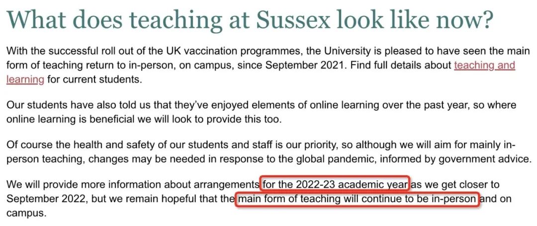 【聚焦】10所英国大学2022/23开学安排出炉！